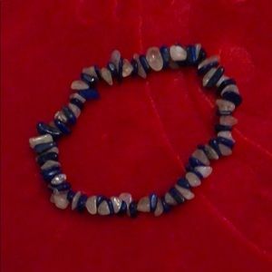 Lapis Lazuli & Rose Quartz bracelet, 19cm stretch